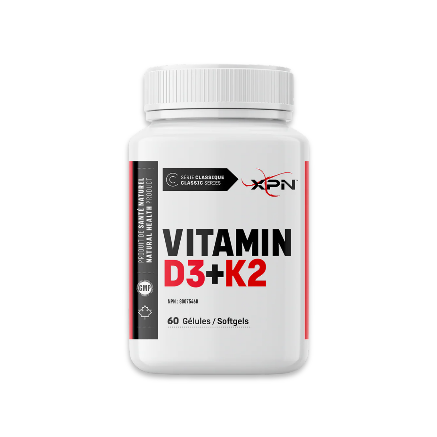 Vitamin D3+K2 - 60 gélules
